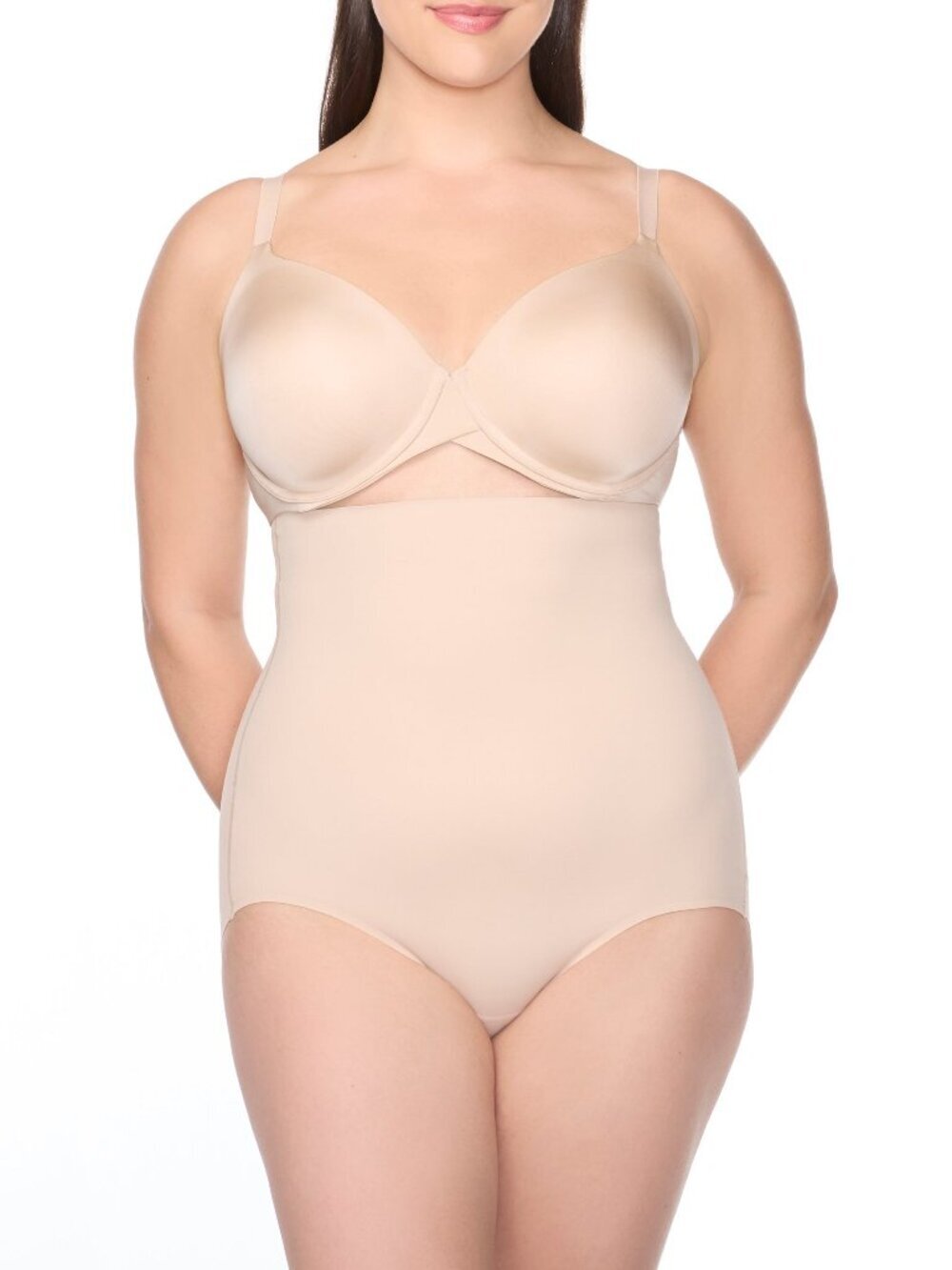 Cupid Intimates Sleek Essentials High-Waist Shaping Brief - Warm Beige